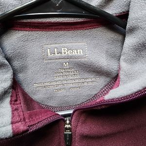 LL Bean mens quarter zip fleece, medium